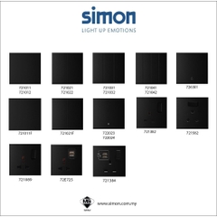 Simon E6 Bộ chiết áp quạt (Đen), 72E201-26