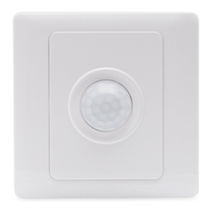 Bộ cảm biến hiện diện, kết hợp báo cháy 100W chuẩn vuông màu trắng Simon 50 45E305