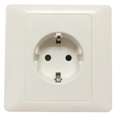 Bộ Ổ cắm Schuko có chân tiếp địa chuẩn vuông màu trắng Simon 50 51687