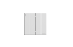 Bộ Công tắc bốn, 2 chiều mặt vuông màu trắng cao cấp Simon S6 581042