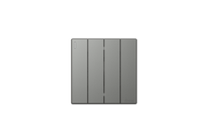 Bộ Công tắc bốn, 1 chiều mặt vuông màu xám (grey) cao cấp Simon S6 581041-61