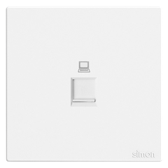 Bộ Ổ cắm mạng đơn cat6 màu trắng mặt vuông cao cấp Simon S6 585218