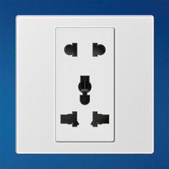 M7 Gem- Bộ ổ cắm 2 chấu + 3 chấu đa năng (10A 250V) (Diamond White) Simon M7 661080G-4F
