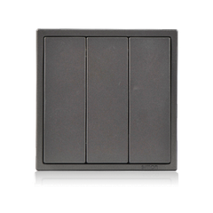 Module công tắc nhấn nhả, nút nhấn ba màu Xám (Grey) Simon i7 701031F-61
