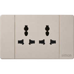 Simon K9 - Bộ ổ cắm đôi 3 chấu đa năng (champagne) 594202-46