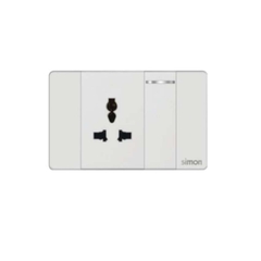 Simon K9 - Bộ ổ cắm 3 chấu đa năng L + công tắc 2 chiều S 594082