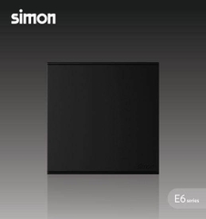 Simon E6 Bộ công tắc đơn, hai chiều (Đen), 721012-26