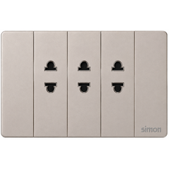 Simon K9 - Bộ 3 ổ cắm 2 chấu (champagne) 594103-46