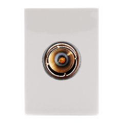 Ổ cắm TV kích thước chuẩn 9,52mm kết nối trực tiếp,kết nối đầu vào chuẩn F. 1 bộ chuyển chuẩn F sang kết nối trực tiếp (S Module) màu trắng Simon 51A H511
