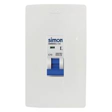 Mặt aptomat tép đơn lắp dọc (Trắng) Simon K1 K1061D