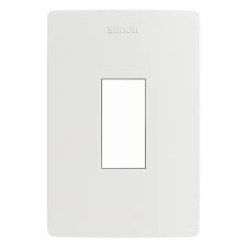 Mặt aptomat tép đơn lắp dọc (Trắng) Simon K1 K1061D