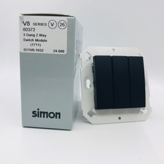 Module Công tắc Ba 2 chiều màu Đen Simon V8 80372-26