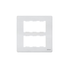 Mặt 6 lỗ size S lắp dọc có gân viền (Trắng) Simon KV1 K1906