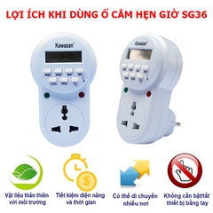 Ổ Cắm Hẹn Giờ Điện Tử Chuẩn giây SG36