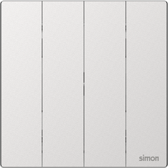 M7 Metal- Bộ công tắc bốn 1 chiều (Frosted Sliver) Simon M7 661041M-2A