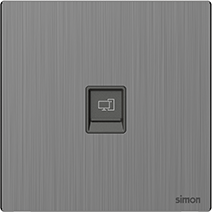 M7 Metal- Bộ ổ cắm mạng Cat6 đơn (Brushed Grey) Simon M7 665218M-2B
