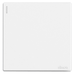 Bộ Công tắc đơn, 1 chiều mặt vuông màu trắng cao cấp Simon S6 581011