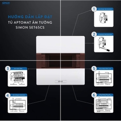 Tủ Aptomat mặt phẳng, nhựa mờ 9 module Simon SMX65CS-9AB