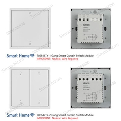 Module công tắc rèm cửa đôi Smart TY cloud Simon i7 70E847TY