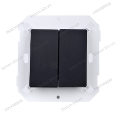 Module nút nhấn đôi Simon màu Đen V8 80398F-26