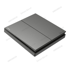 Bộ Công tắc đôi, 2 chiều mặt vuông màu Xám (Grey) cao cấp Simon S6 581022-61