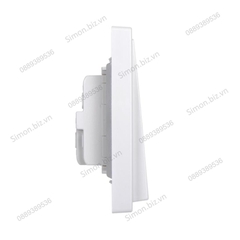 Module công tắc nhấn nhả thông minh, nút nhấn đôi màu trắng Simon i7 701021F