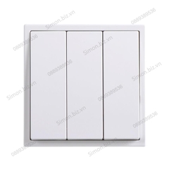 Module công tắc ba 1 chiều màu trắng Simon i7 701031
