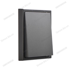 Module công tắc đơn, 2 chiều lắp đế chuẩn vuông màu Xám Simon i7 701012-61