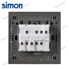 Bộ công tắc ba, một chiều chuẩn vuông màu Xám (Grey) Simon E6 721031-61