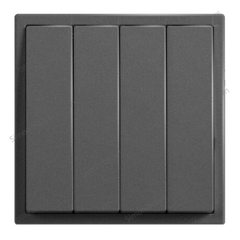Module công tắc nhấn nhả, nút nhấn bốn màu Xám (Grey) Simon i7 701041F-61