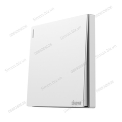 Bộ Công tắc đơn, 2 chiều mặt vuông màu trắng cao cấp Simon S6 581012