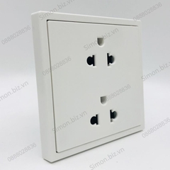 Bộ ổ cắm đôi 3 chấu 16A màu trắng Simon i7 711287