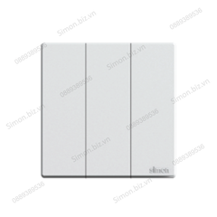 Bộ Công tắc ba, 2 chiều mặt vuông màu trắng cao cấp Simon S6 581032