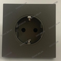 Module ổ cắm đơn schuko 16A có chân tiếp địa màu xám Simon i7 701687-61