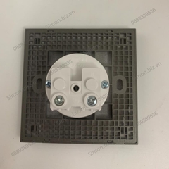 Bộ Ổ cắm đơn Schuko 16A có chân tiếp địa chuẩn vuông màu Xám (Grey) Simon E6 721687-61