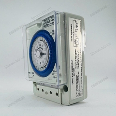 Công tắc hẹn giờ dạng cơ tuần hoàn 24h 96 chu kỳ lắp thanh ray Siron SR-TS31