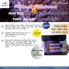 Thức ăn hạt cho cá biển - hạt nhỏ cho cá nhỏ - mini size FitReef Fish Food