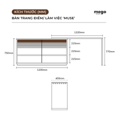 Bàn Trang Điểm/ Làm Việc Muse