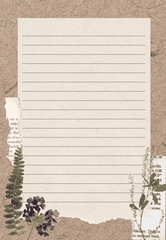 SET 5 GIẤY KRAFT VIẾT THƯ A5 PHONG CÁCH VINTAGE T.CRAFT HOUSE - MẪU 2