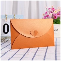 SET 5 BAO THƯ ÁNH KIM 250GSM KHOÁ TIM KÍCH THƯỚC 175x110mm NHIỀU MÀU SẮC T.CRAFT HOUSE
