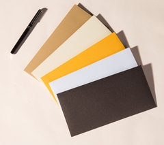 SET 5 BAO THƯ ÁNH KIM 250GSM KÍCH THƯỚC 220x110mm NHIỀU MÀU SẮC T.CRAFT HOUSE