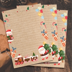 SET 5 GIẤY KRAFT VIẾT THƯ A5 CHỦ ĐỀ GIÁNG SINH T.CRAFT HOUSE