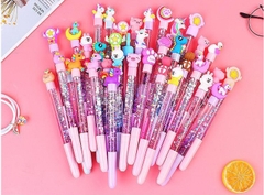BÚT BI NƯỚC MÀU ĐEN KIM TUYẾN HỌA TIẾT HOẠT HÌNH XINH XẮN NGÒI 0.38MM T-CRAFT ^^