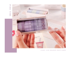 SET 6 CUỘN WASHI TAPE CARO TRANG TRÍ TẬP VỞ/ NHẬT KÍ T-CRAFT ^^