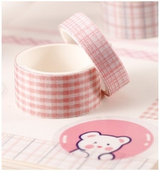 SET 6 CUỘN WASHI TAPE CARO TRANG TRÍ TẬP VỞ/ NHẬT KÍ T-CRAFT ^^