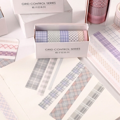 SET 6 CUỘN WASHI TAPE CARO TRANG TRÍ TẬP VỞ/ NHẬT KÍ T-CRAFT ^^