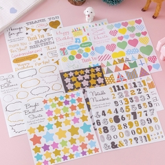 🌺Nhãn Dán Sticker Trang Trí Thiệp Sinh Nhật, Trang Trí Sổ Nhật Ký