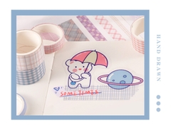 SET 6 CUỘN WASHI TAPE CARO TRANG TRÍ TẬP VỞ/ NHẬT KÍ T-CRAFT ^^