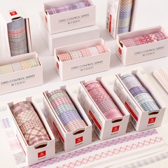 SET 6 CUỘN WASHI TAPE CARO TRANG TRÍ TẬP VỞ/ NHẬT KÍ T-CRAFT ^^