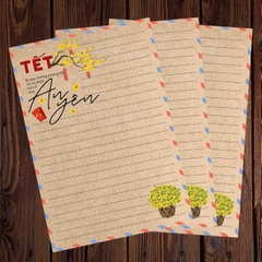 SET 5 GIẤY KRAFT VIẾT THƯ A5 CHỦ ĐỀ TẾT T.CRAFT HOUSE